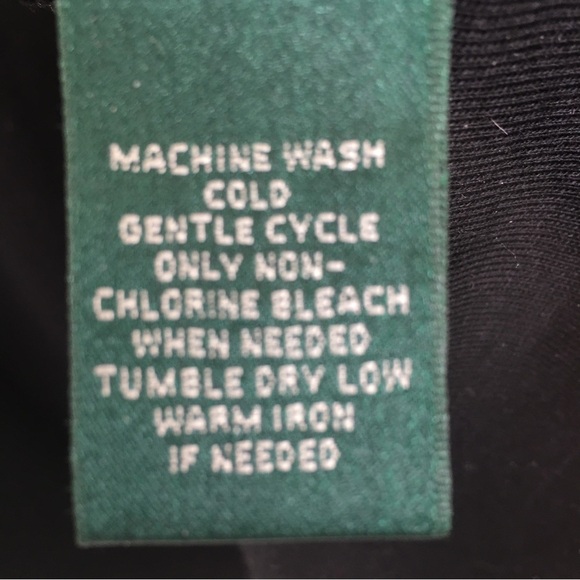 Lauren Ralph Lauren Women’s Tunic Top Black with Brown Faux Suede Trim Size 3X - Picture 7 of 12